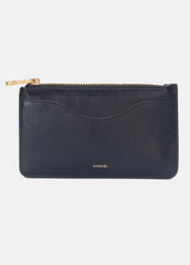 Leather Zip-Top Card Case in Handbags | VINCE Women