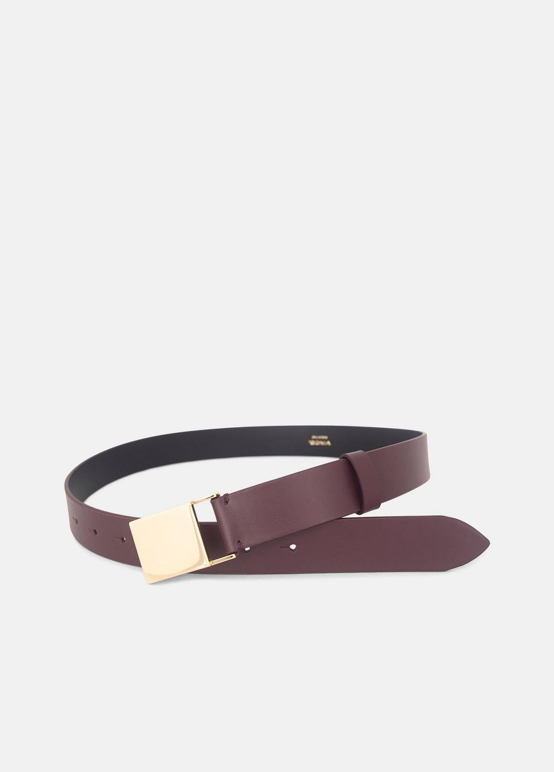 Women's 30mm Plaque Leather Belt in Belts | VINCE Women