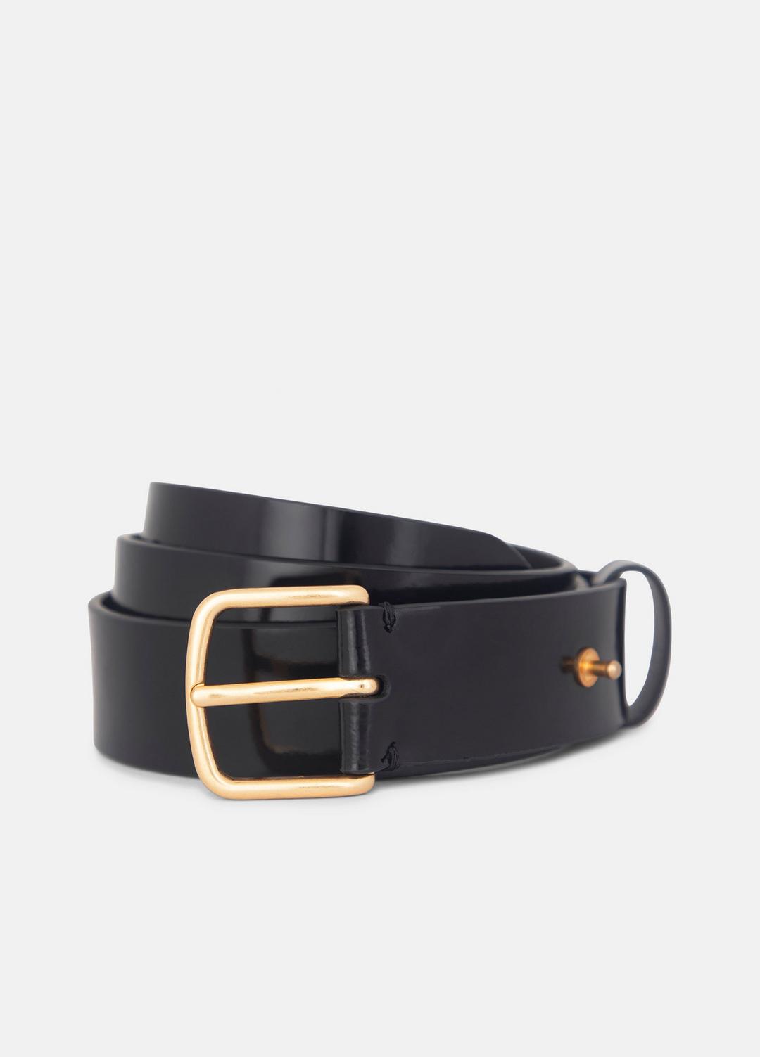 Women's 32mm Smooth Leather Belt in Belts | VINCE Women