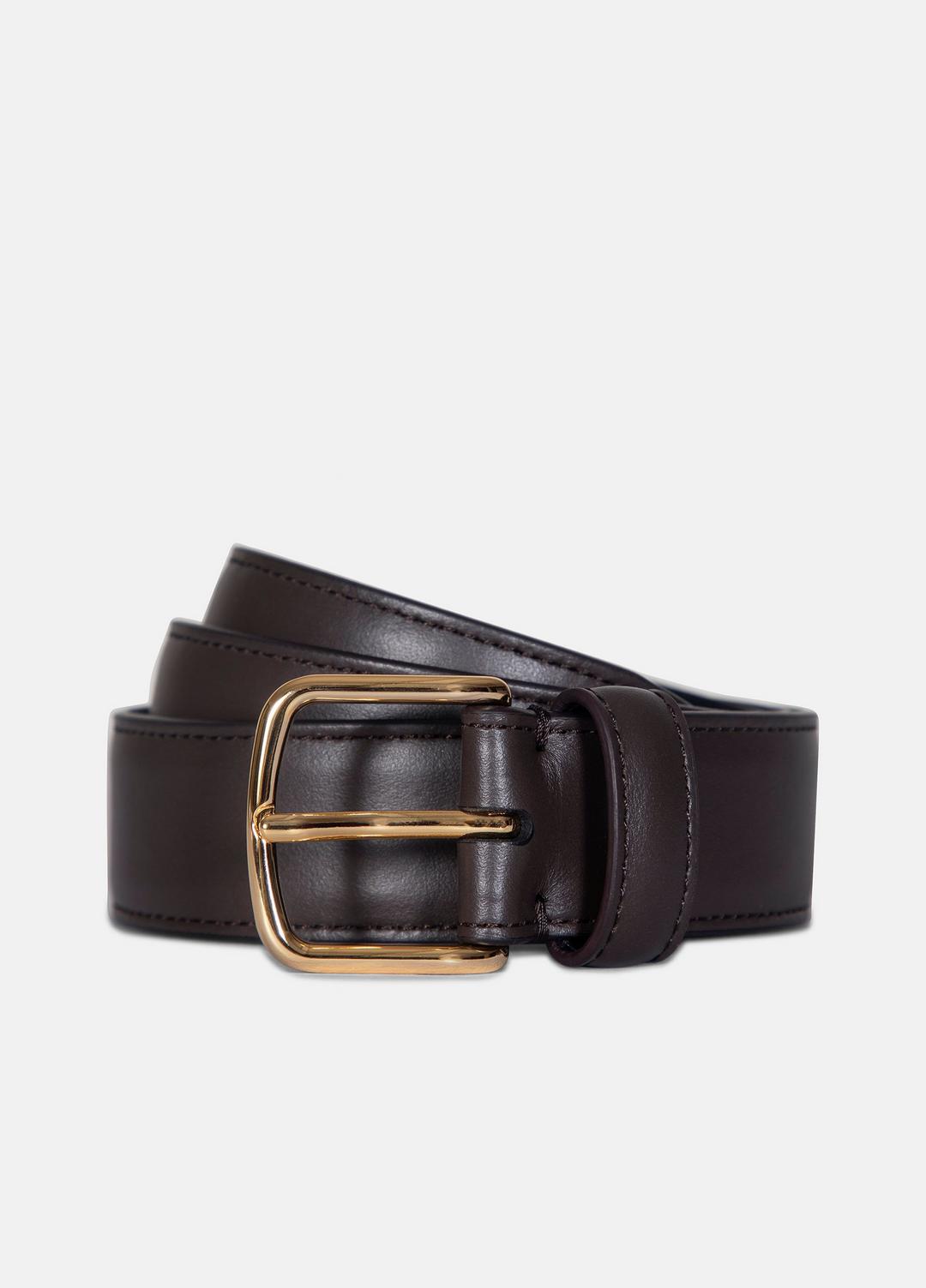 Women’s 32mm Stitched Leather Belt in Belts | VINCE Women