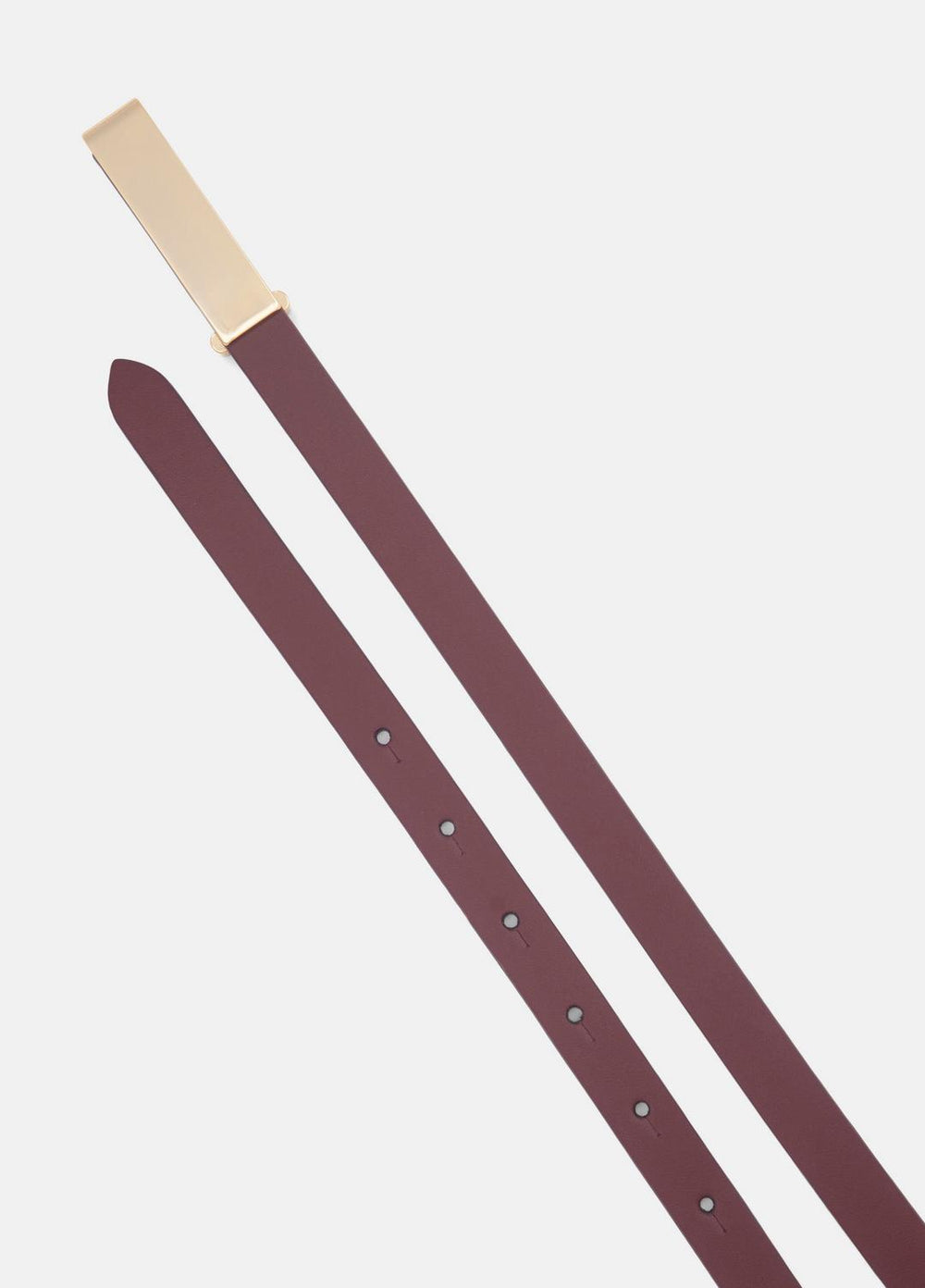 Women's 15mm Elongated Plaque Leather Belt in Belts | VINCE Women
