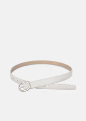 Women’s 20mm Stitched Lizard-Embossed Leather Belt in Belts | VINCE Women
