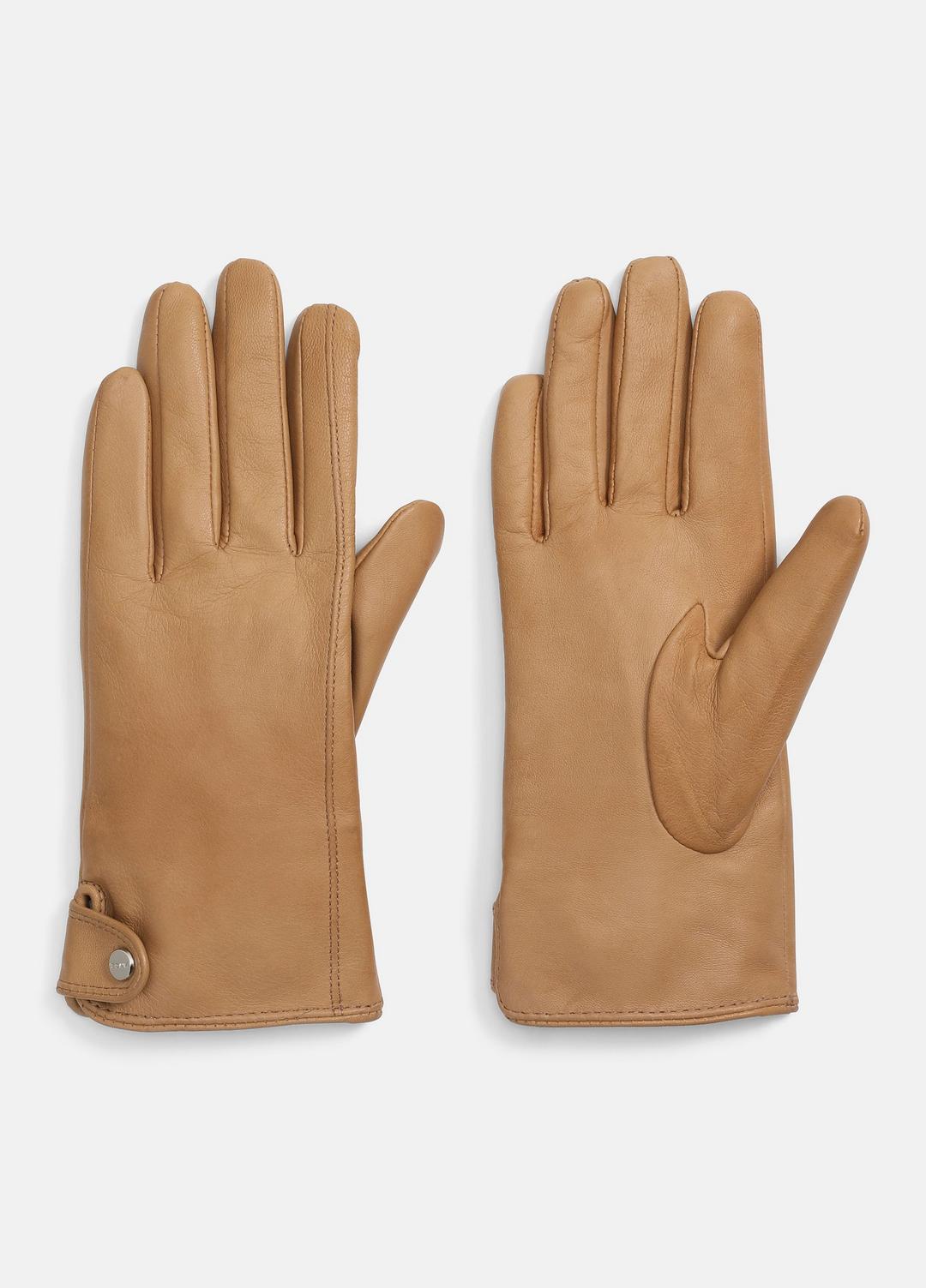 Cashmere-Lined Leather Snap Glove in Gloves | VINCE Women