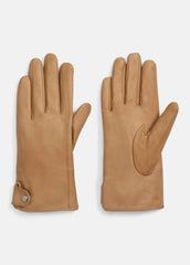 Cashmere-Lined Leather Snap Glove in Gloves | VINCE Women