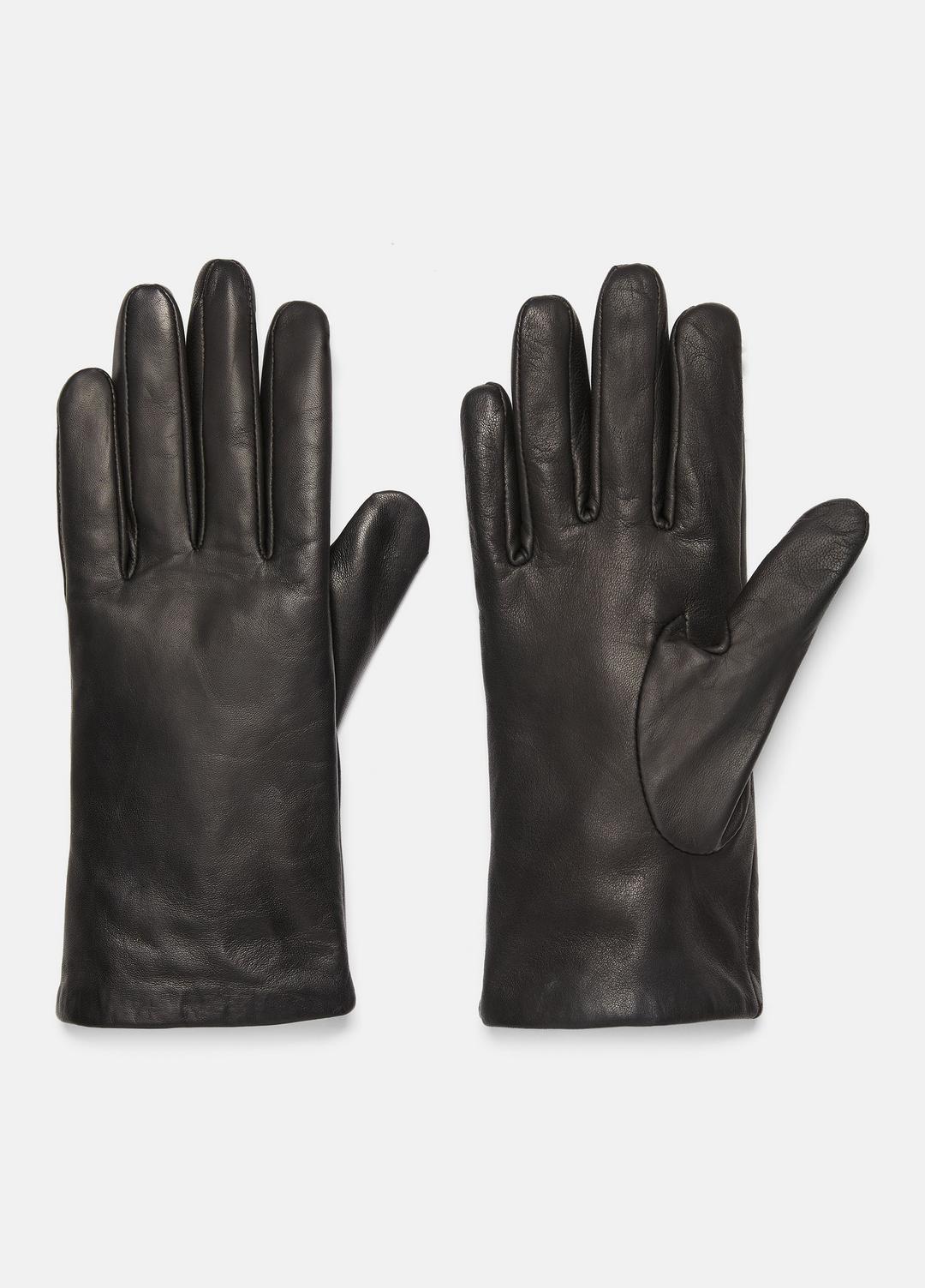 Cashmere-Lined Short Leather Glove in Gloves | VINCE Women