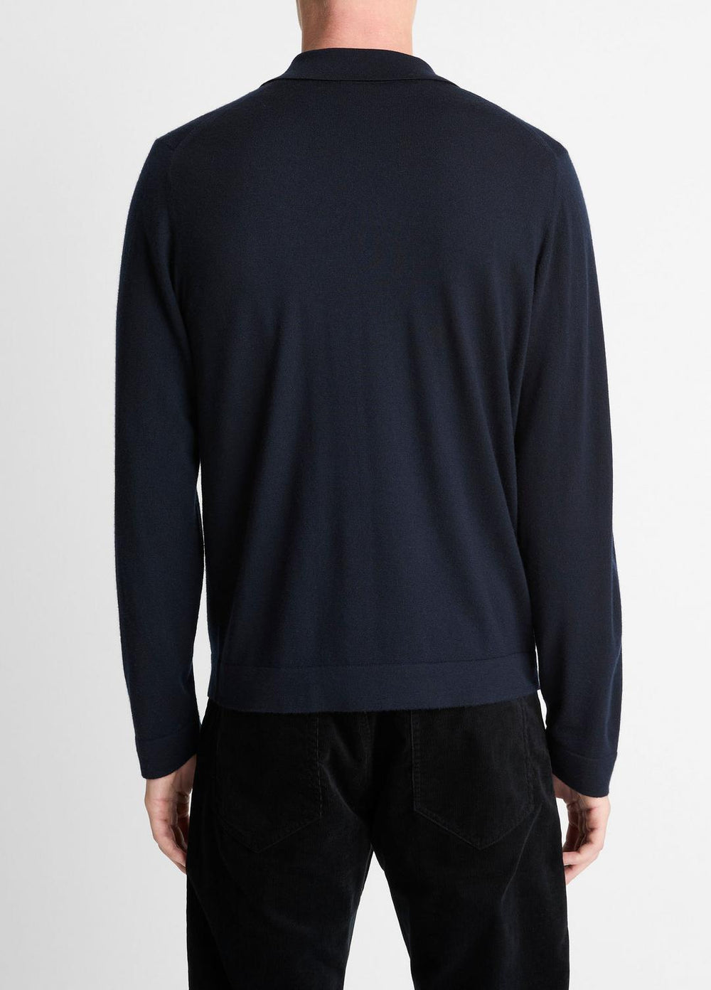 Featherweight Merino Wool-Cashmere Sweater Shirt in Long Sleeve | VINCE Men