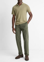 Cotton Johnny-Collar Polo Shirt in Henleys & Polos | VINCE Men