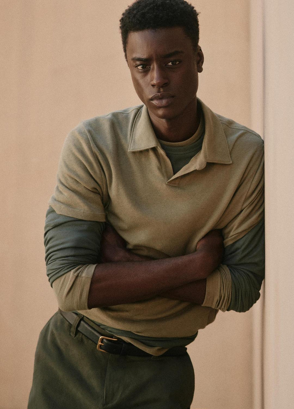 Cotton Johnny-Collar Polo Shirt in Henleys & Polos | VINCE Men