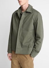 Italian Peached Stretch-Cotton Jacket in Jackets | VINCE Men