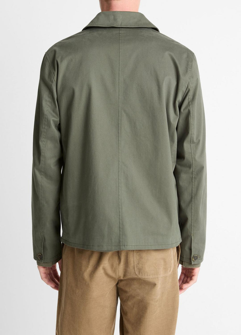 Italian Peached Stretch-Cotton Jacket in Jackets | VINCE Men