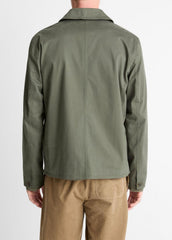 Italian Peached Stretch-Cotton Jacket in Jackets | VINCE Men