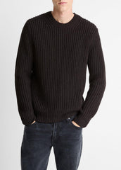 Utility Shaker Merino Wool Sweater in Crew Neck | VINCE Men