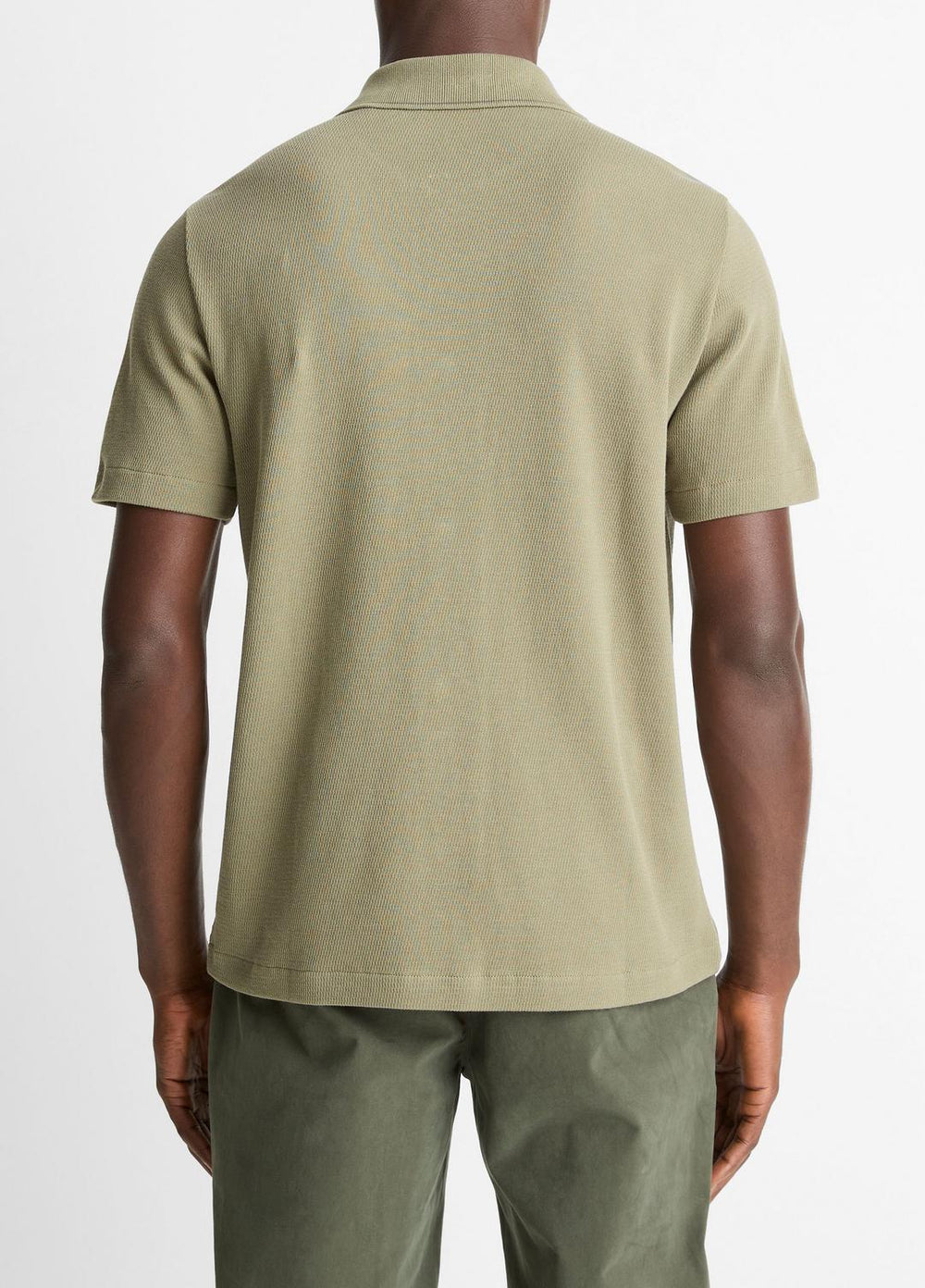Jacquard-Knit Cotton Short-Sleeve Button-Front Shirt in Short Sleeve | VINCE Men