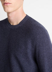 Geo-Jacquard Wool-Blend Crew Neck Sweater in Crew Neck | VINCE Men