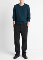 Pima Cotton Piqué Long-Sleeve T-Shirt in Long Sleeve | VINCE Men