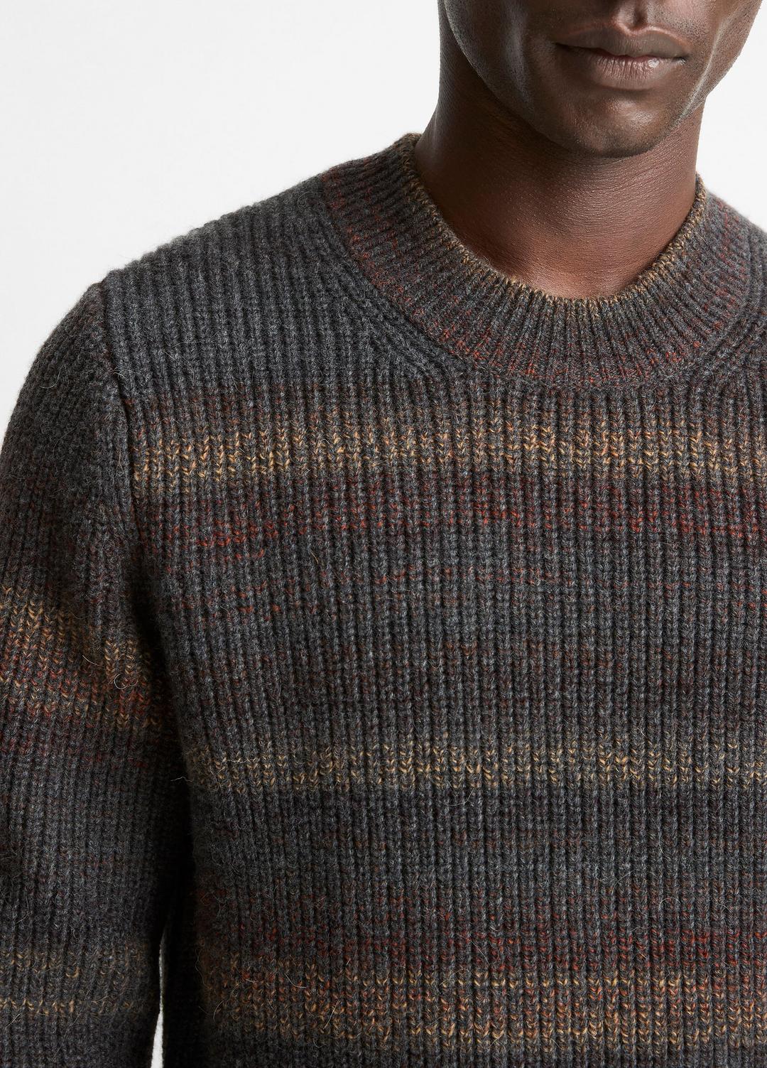 Space-Dye Shaker Wool-Blend Sweater in Crew Neck | VINCE Men