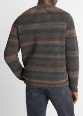 Space-Dye Shaker Wool-Blend Sweater in Crew Neck | VINCE Men