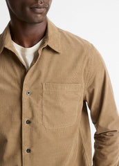 Italian Cotton Corduroy Button-Front Shirt in Long Sleeve | VINCE Men