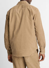 Italian Cotton Corduroy Button-Front Shirt in Long Sleeve | VINCE Men