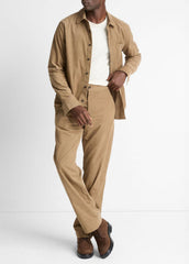 Italian Cotton Corduroy Button-Front Shirt in Long Sleeve | VINCE Men