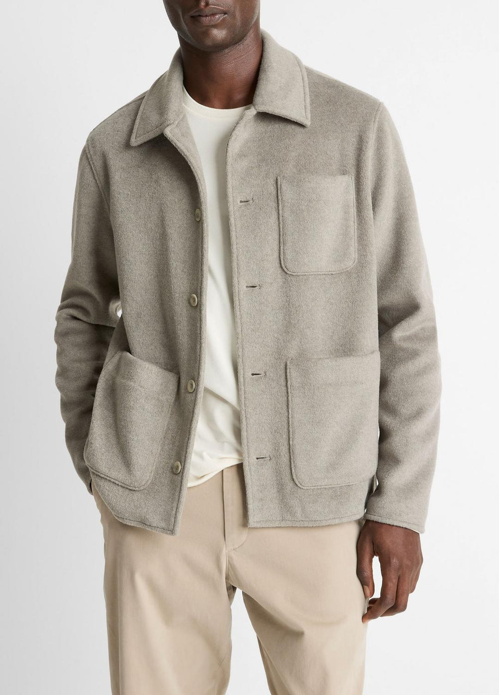 Double-Knit Chore Jacket in Jackets | VINCE Men