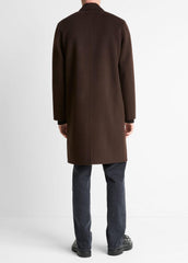 Splittable Wool-Cashmere Single-Breasted Topcoat in Coats | VINCE Men