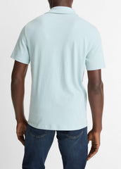 Cotton Johnny-Collar Polo Shirt in Henleys & Polos | VINCE Men