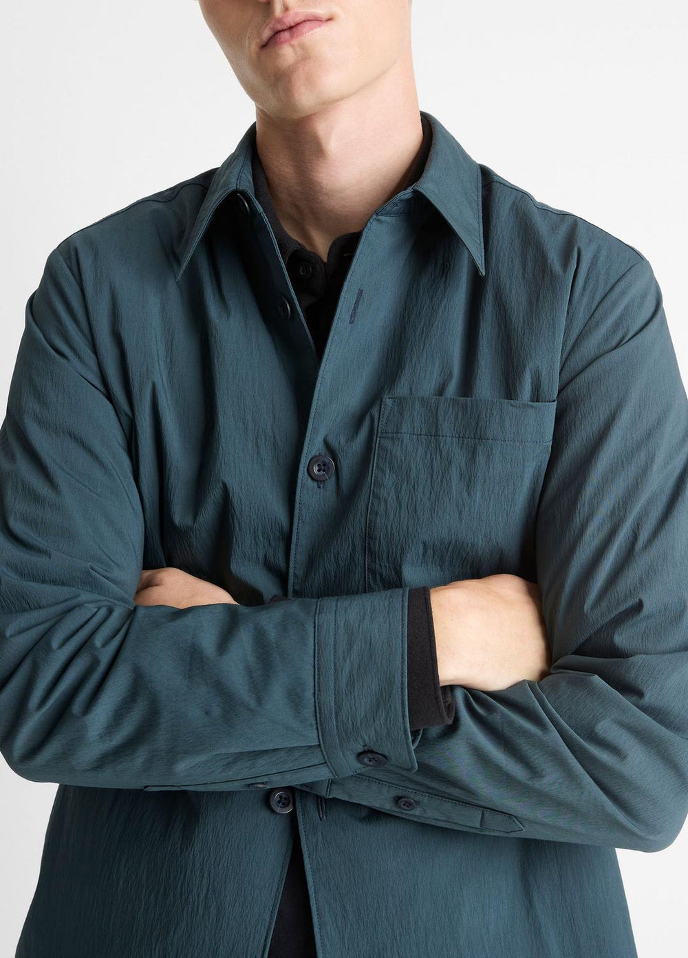Insulated Tech-Cotton Shirt Jacket in Shirt Jackets | VINCE Men