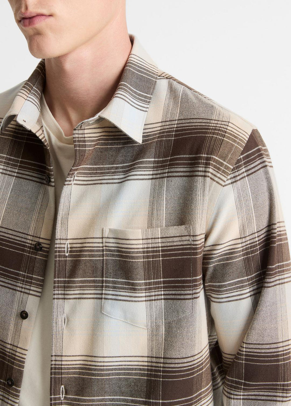 Missoula Plaid Button-Front Shirt in Long Sleeve | VINCE Men