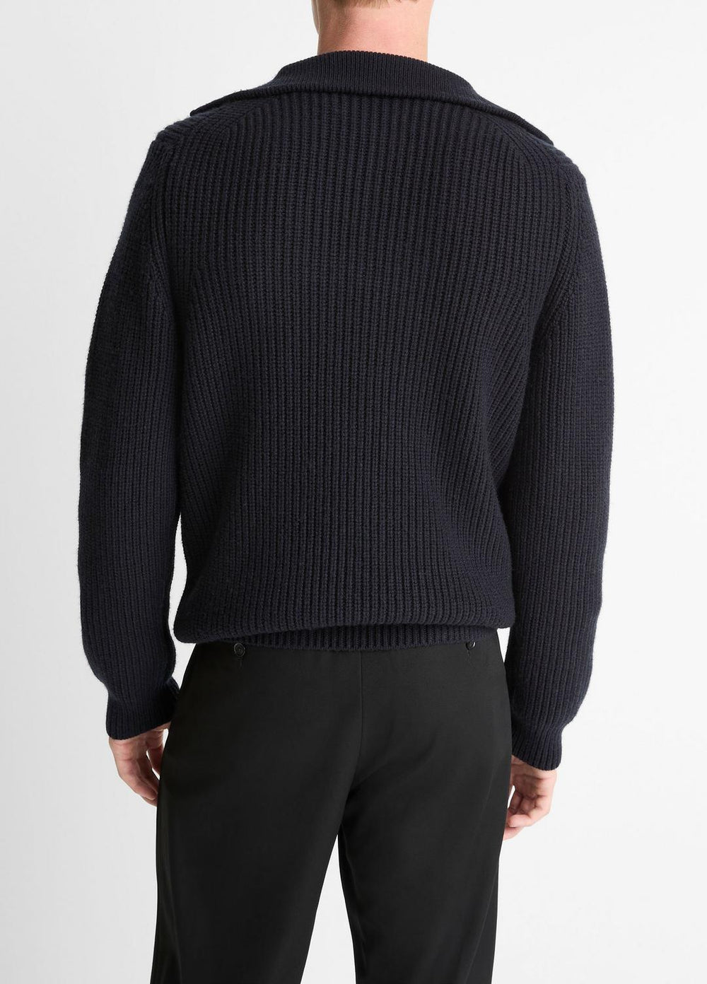 Heirloom Shaker Wool-Cashmere Quarter-Zip Sweater in Quarter Zip | VINCE Men