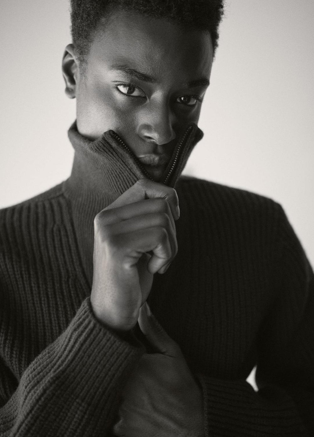 Heirloom Shaker Wool-Cashmere Quarter-Zip Sweater in Quarter Zip | VINCE Men