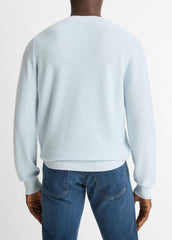 Geo-Jacquard Wool-Blend Crew Neck Sweater in Crew Neck | VINCE Men