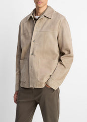 Suede Shirt Jacket in Shirt Jackets | VINCE Men
