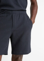 Seersucker-Knit Stretch-Cotton Short in Shorts | VINCE Men