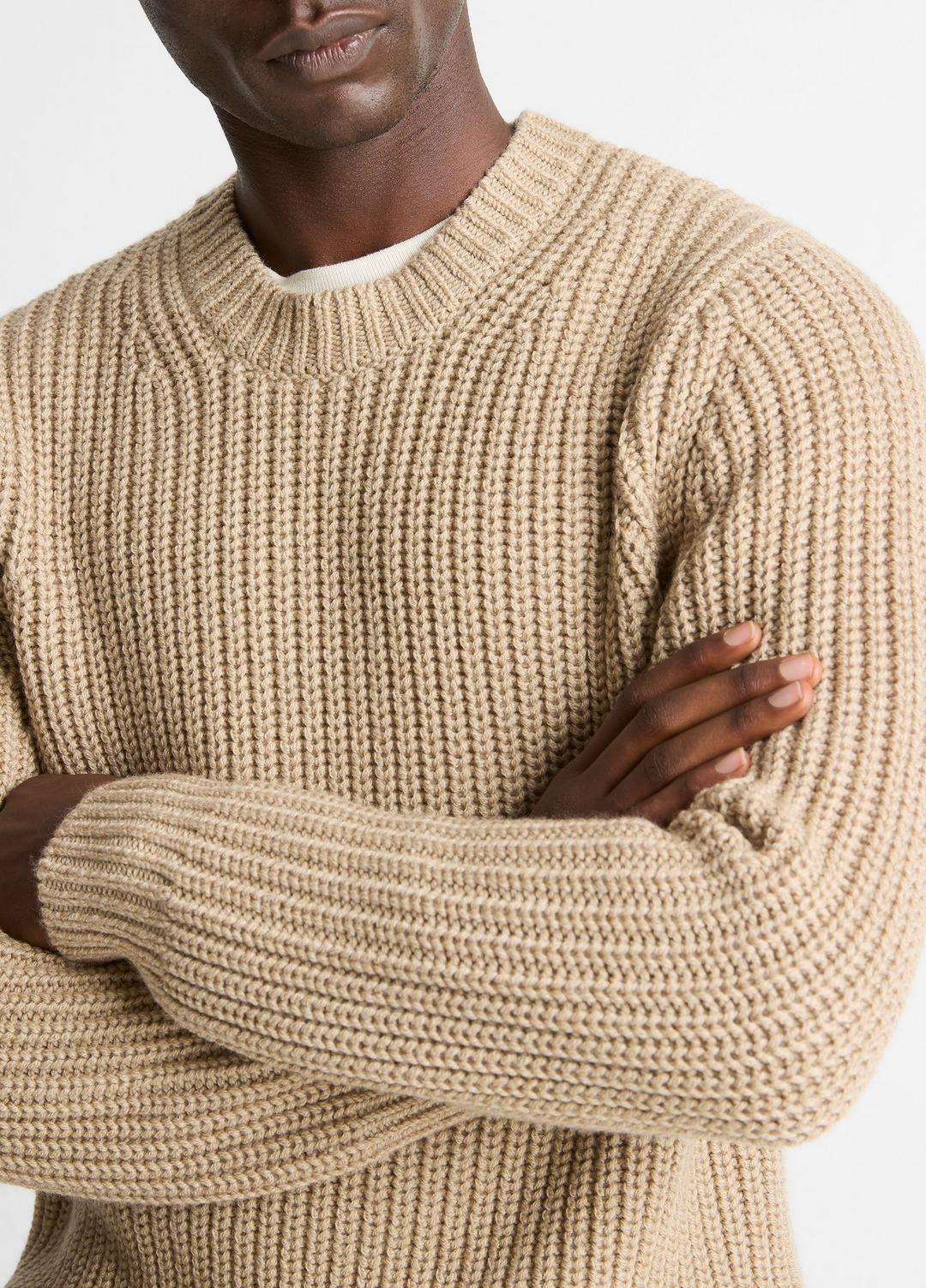 Utility Shaker Merino Wool Sweater in Crew Neck | VINCE Men