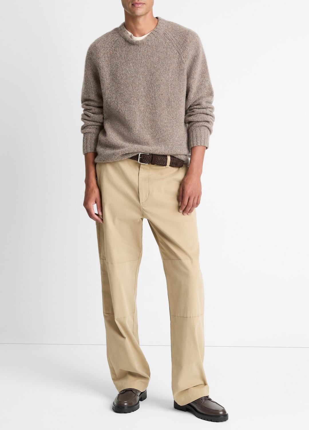 Donegal Cashmere Raglan-Sleeve Sweater in Crew Neck | VINCE Men