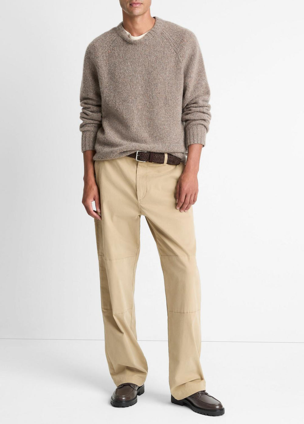 Donegal Cashmere Raglan-Sleeve Sweater in Crew Neck | VINCE Men
