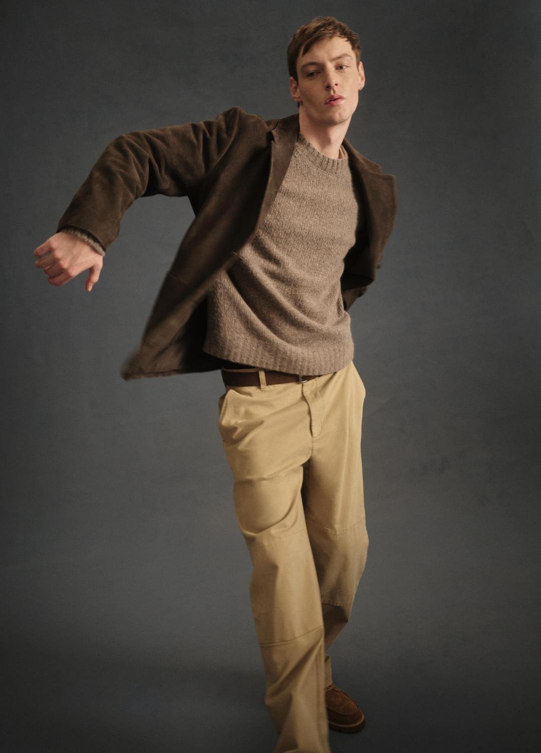 Donegal Cashmere Raglan-Sleeve Sweater in Crew Neck | VINCE Men