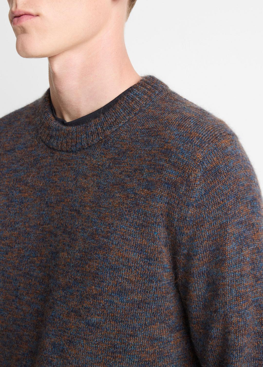 Multi-Mix Alpaca-Merino Wool Sweater in Crew Neck | VINCE Men