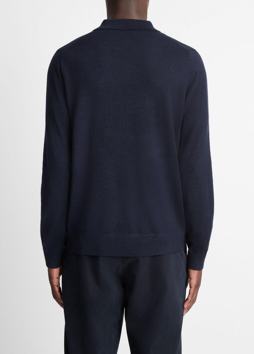 Wool Polo Sweater in Sweaters | VINCE Men