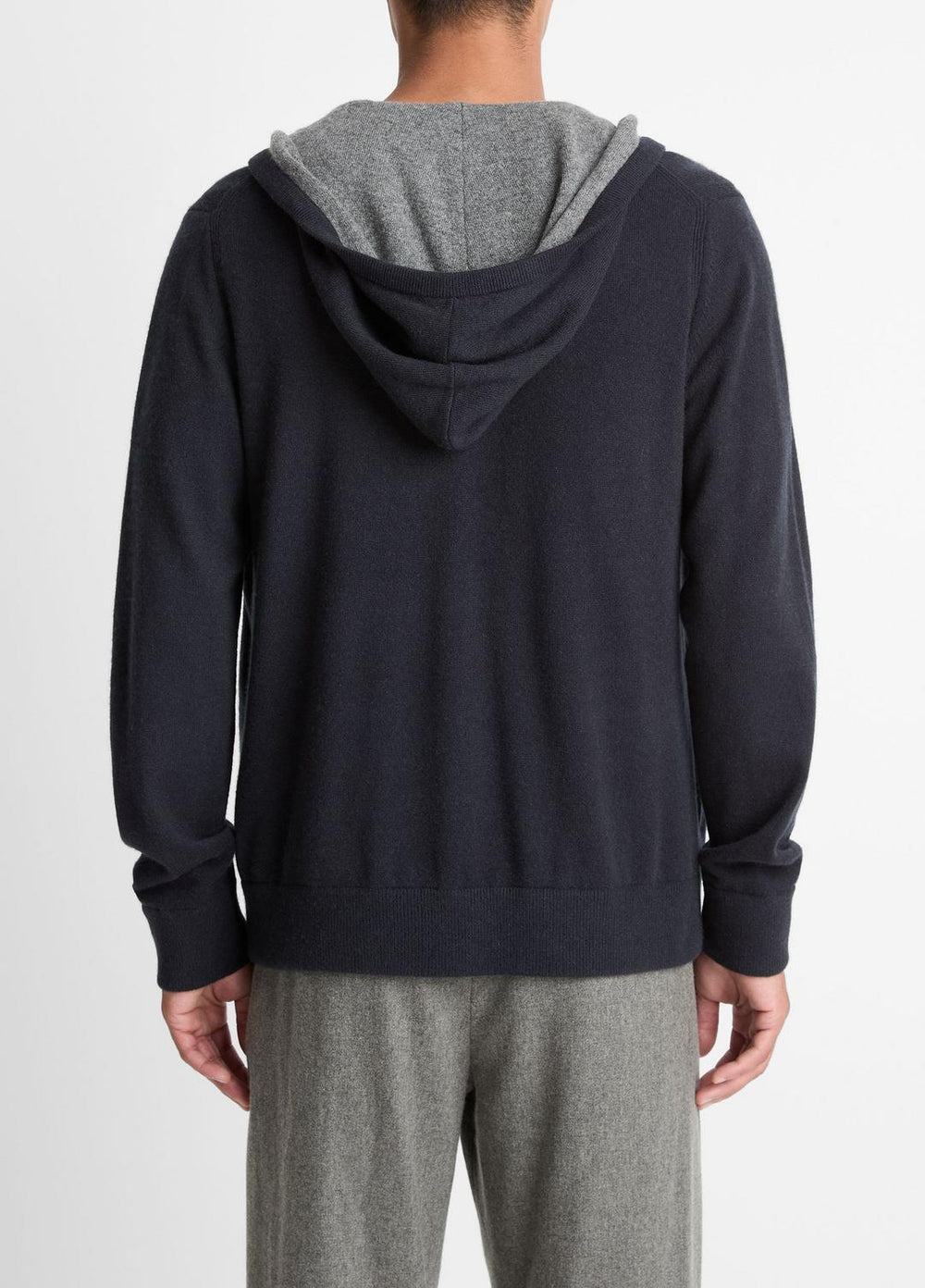 Cashmere Zip-Front Hoodie in Cashmere | VINCE Men