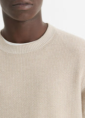 Geo-Jacquard Wool-Blend Crew Neck Sweater in Crew Neck | VINCE Men
