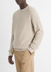 Geo-Jacquard Wool-Blend Crew Neck Sweater in Crew Neck | VINCE Men