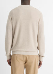 Geo-Jacquard Wool-Blend Crew Neck Sweater in Crew Neck | VINCE Men