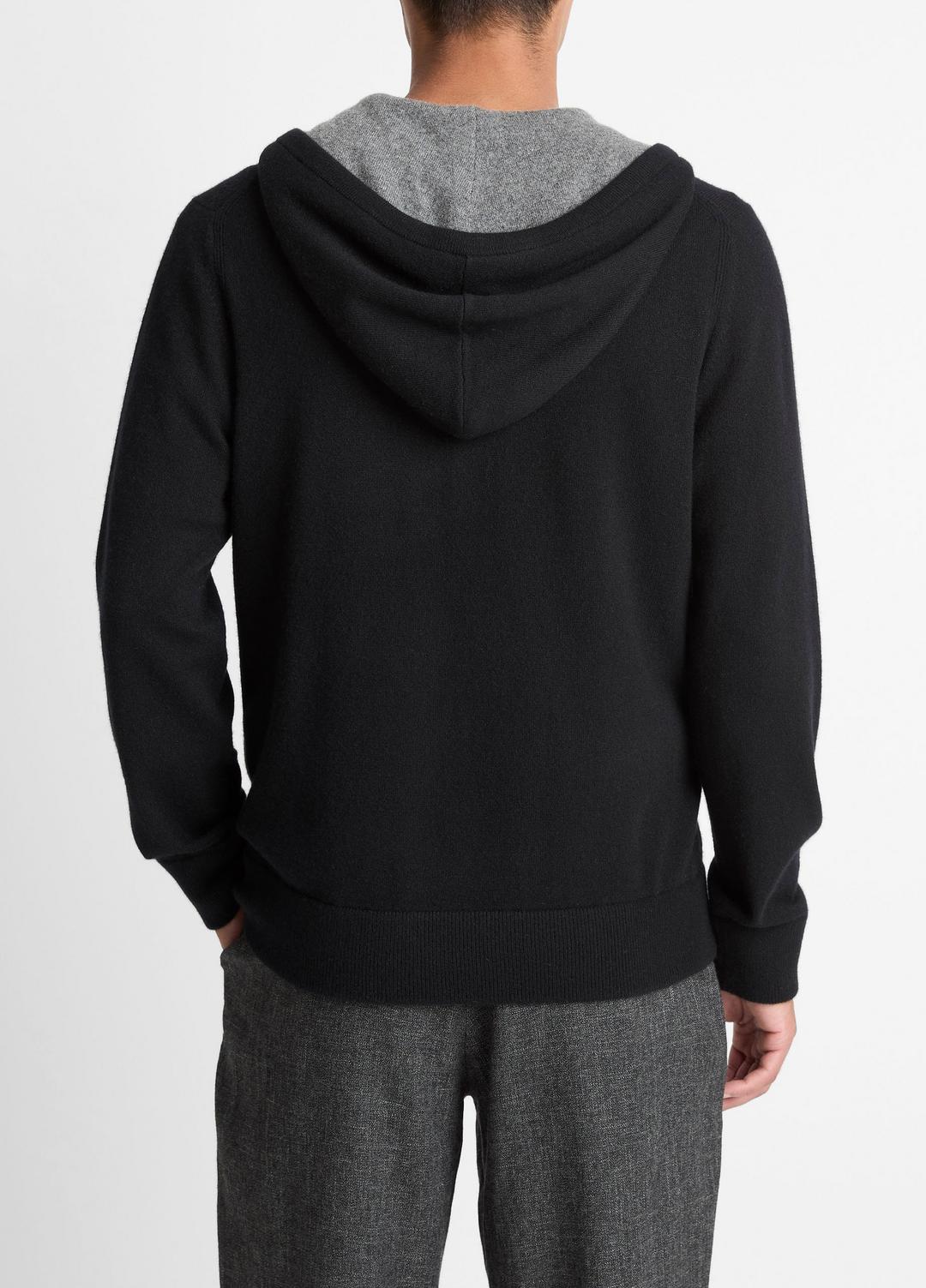 Cashmere Zip-Front Hoodie in Cashmere | VINCE Men