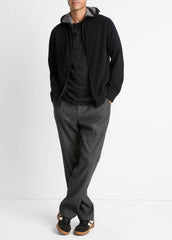 Cashmere Zip-Front Hoodie in Cashmere | VINCE Men