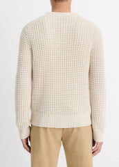 Macro-Waffle Crew Neck Sweater in Crew Neck | VINCE Men
