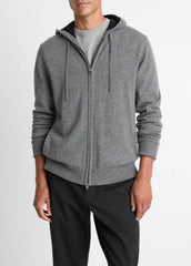 Cashmere Zip-Front Hoodie in Cashmere | VINCE Men