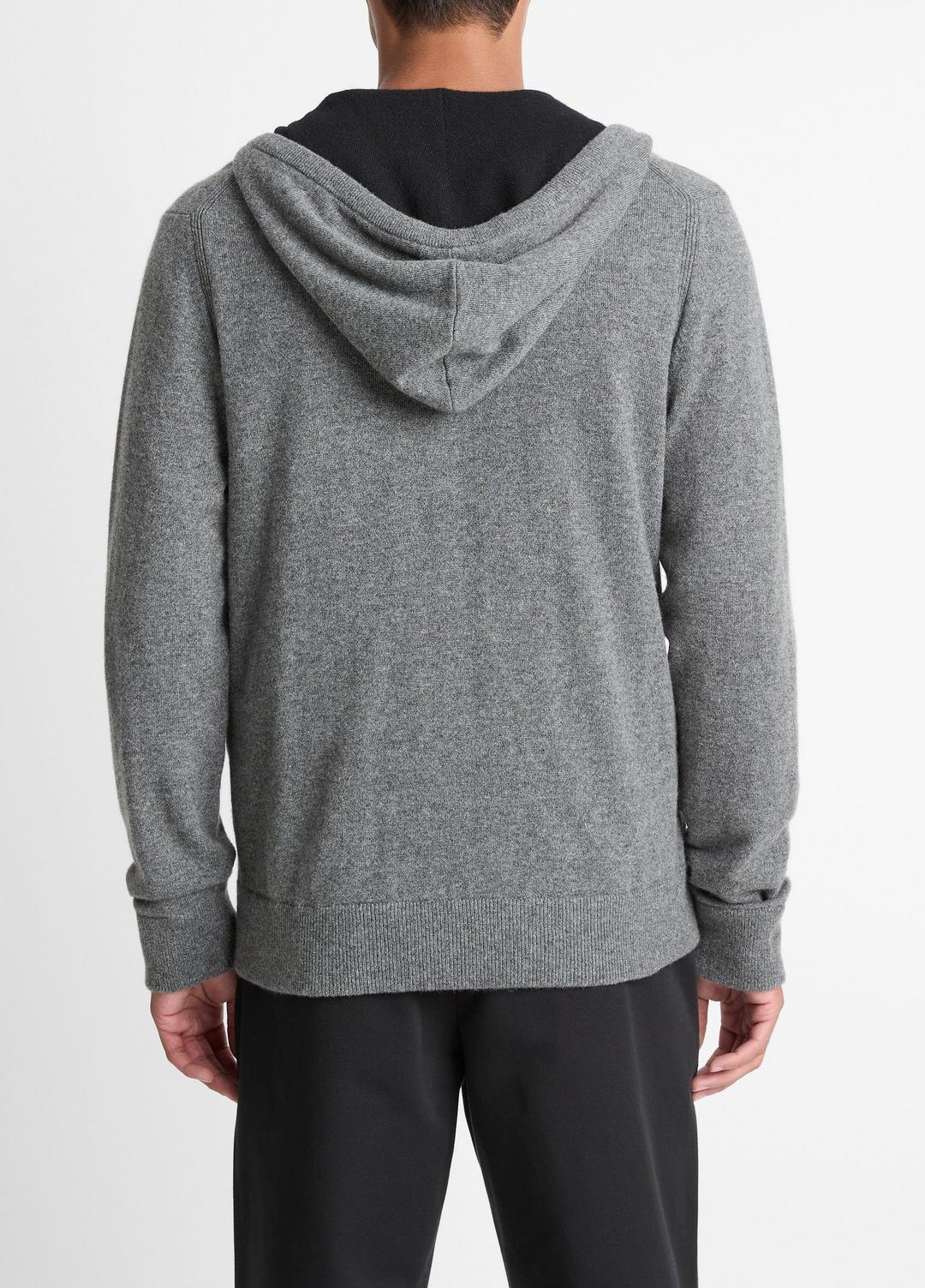 Cashmere Zip-Front Hoodie in Cashmere | VINCE Men