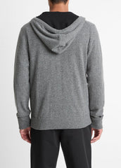 Cashmere Zip-Front Hoodie in Cashmere | VINCE Men